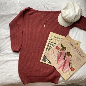 Wine colored sweater sock styled dress